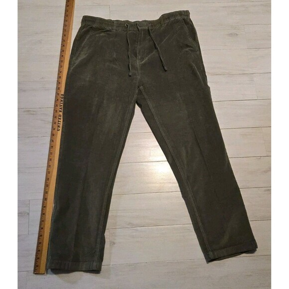 Peter Christian Gentleman's Outfiters Green Corduroy Pleated Pants Chino 40/30 - Picture 1 of 9
